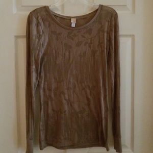 BKE long sleeve burnout top